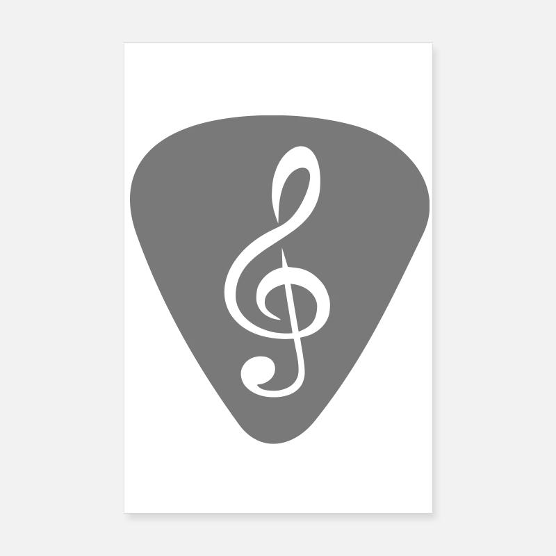 plektrum_notenschluessel Poster 20 x 30 cm