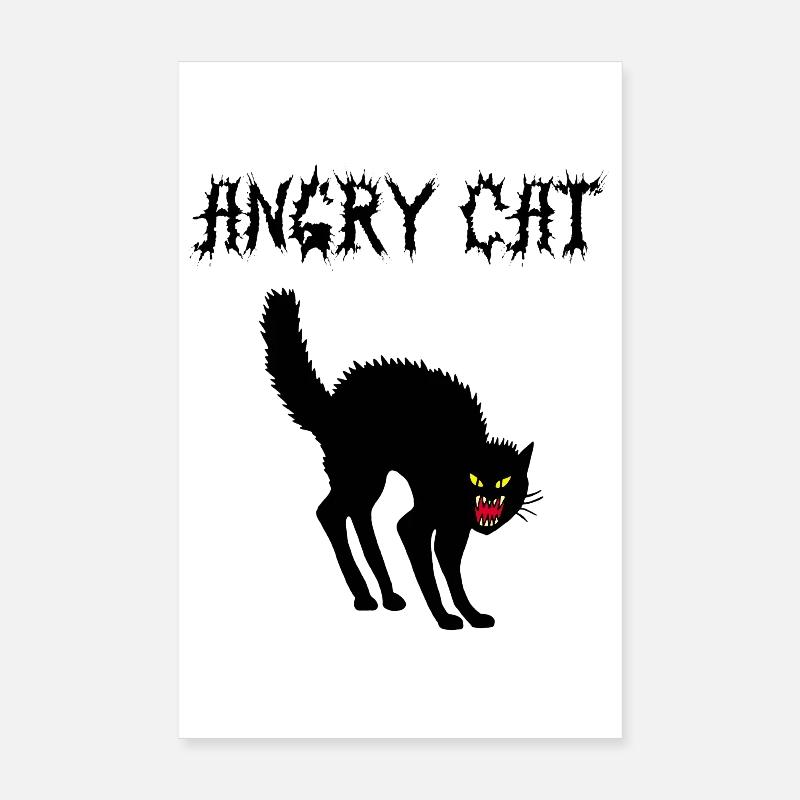 Chat en colère Poster 20 x 30 cm