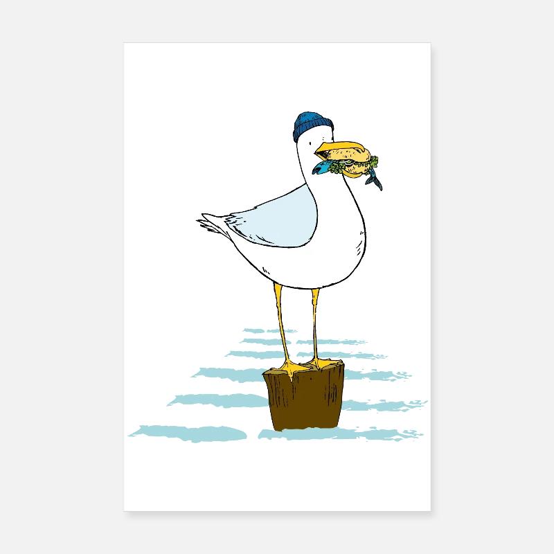 Möwe Poster 20x30 cm