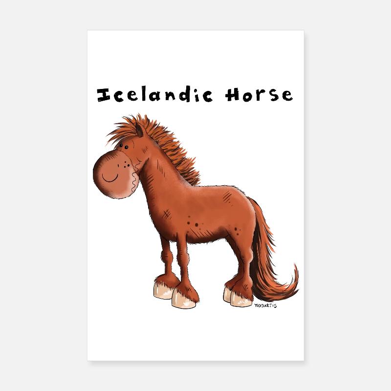 Der Isländer - Poster 20x30 cm - Weiß