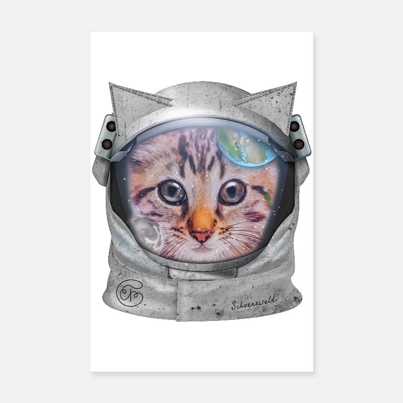 Cat in space Poster 8" x 12" (20x30 cm)