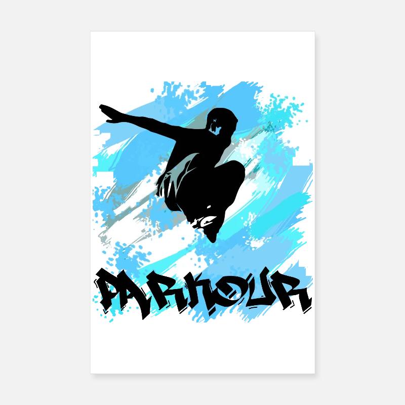 Parkour - Poster 20x30 cm - Weiß