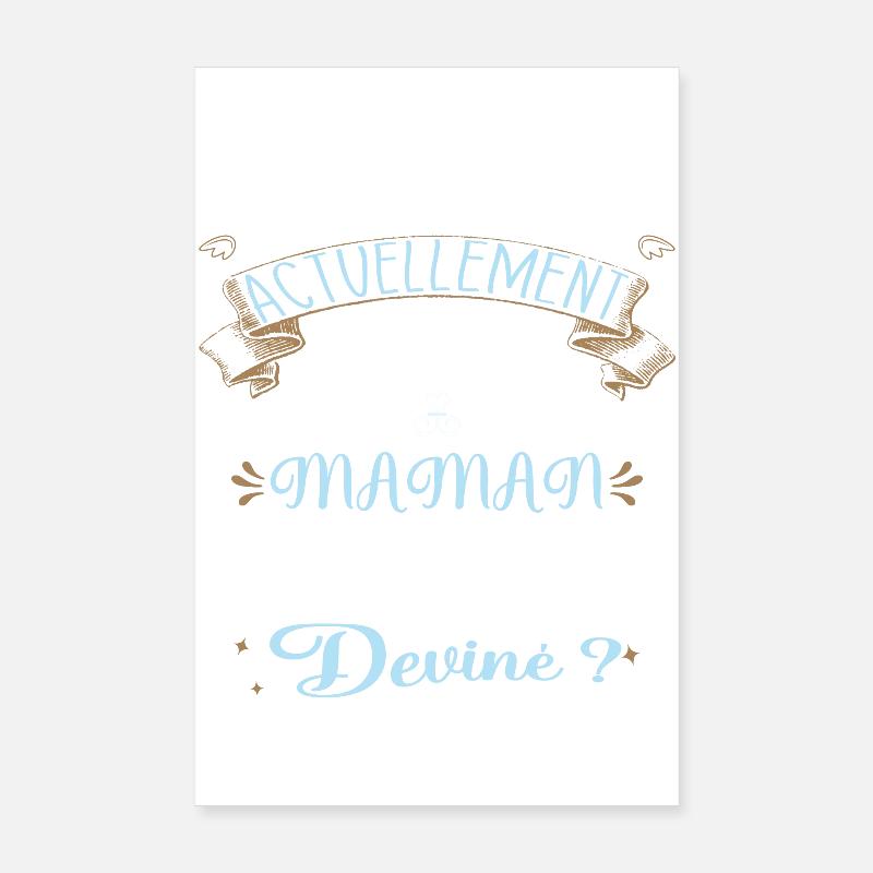 Devine quoi ! Je me cache dans le ventre de Maman Poster 20 x 30 cm