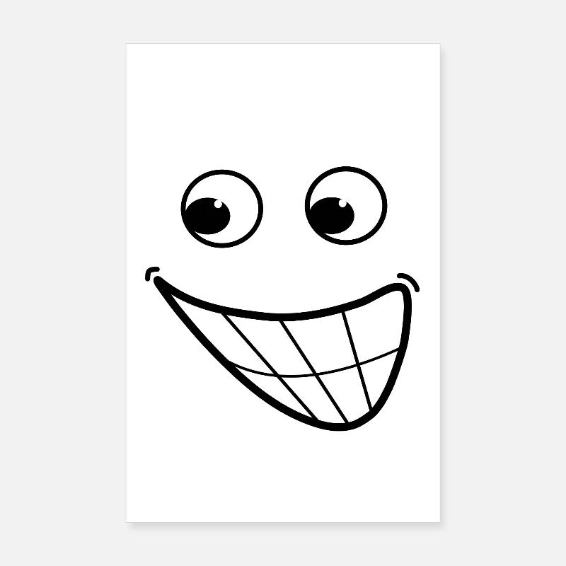 Cartoon smile Poster 8" x 12" (20x30 cm)