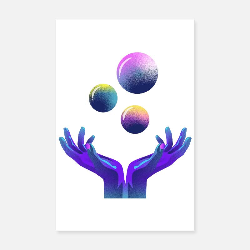 graphique, univers, planète Poster 20 x 30 cm