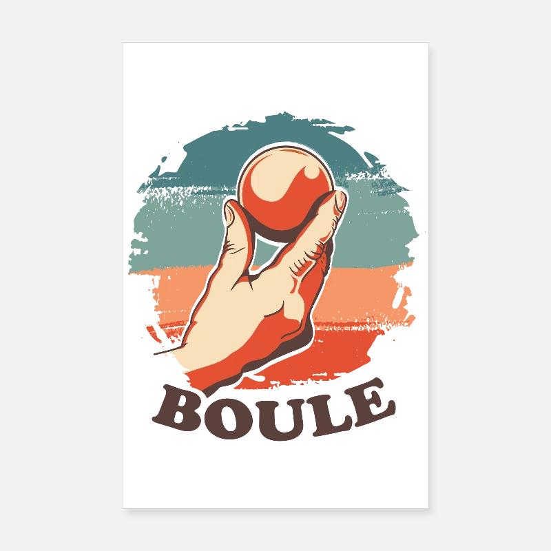 Boule Balls for Bouler Boccia Game Botcha Boule Poster 8" x 12" (20x30 cm)