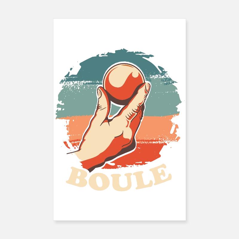 Boule Balls for Bouler Boccia Game Botcha Boule Poster 8" x 12" (20x30 cm)