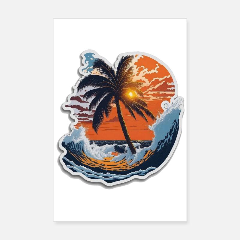 Coucher de soleil Poster 20 x 30 cm