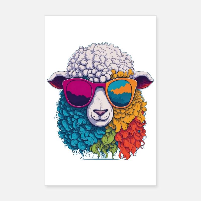 cooles Schaf Poster 20x30 cm