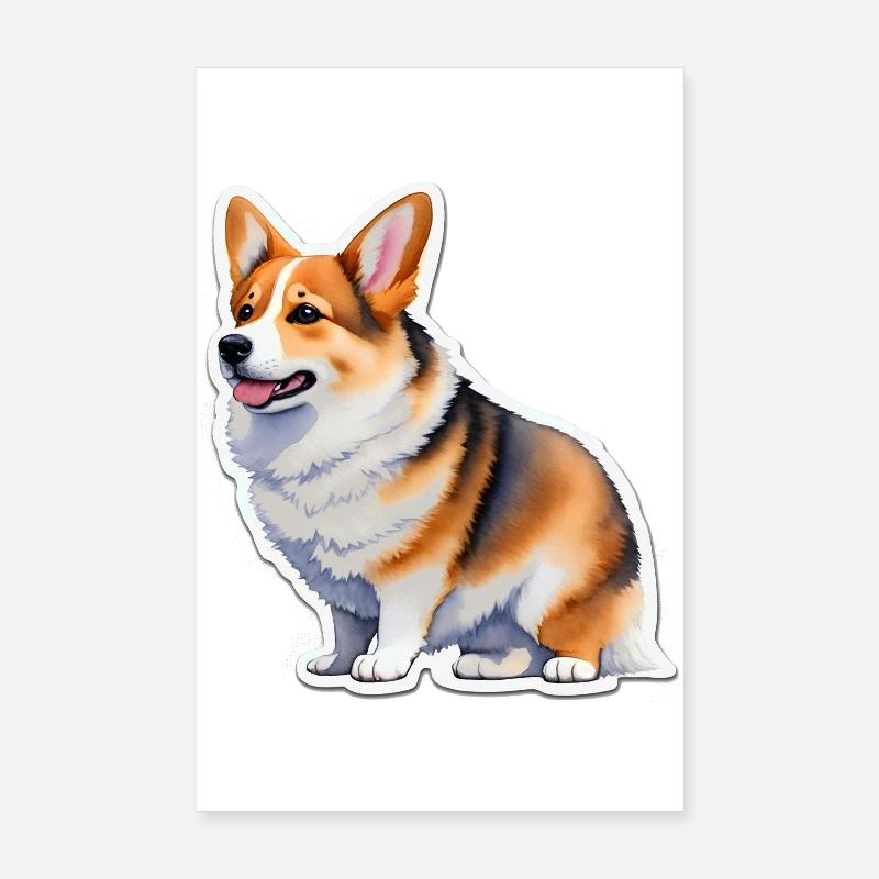 Corgi gallois Poster 20 x 30 cm
