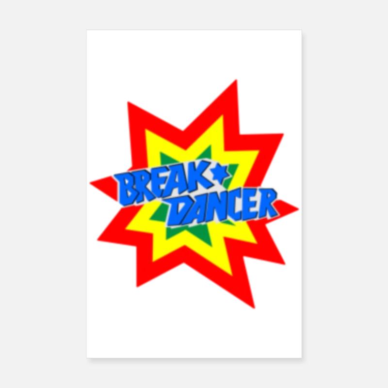 Lebhafte Breakdancer Motivgestaltung Poster 20x30 cm