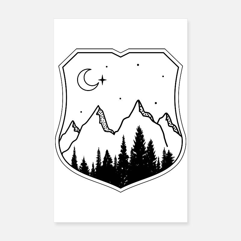 Wilde Berge Poster 20x30 cm