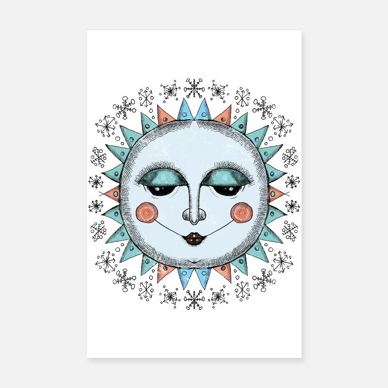 Wintersonne Poster 20x30 cm