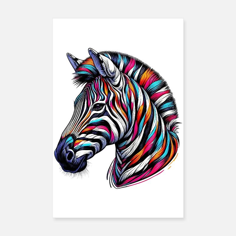 Zebra Poster 20x30 cm