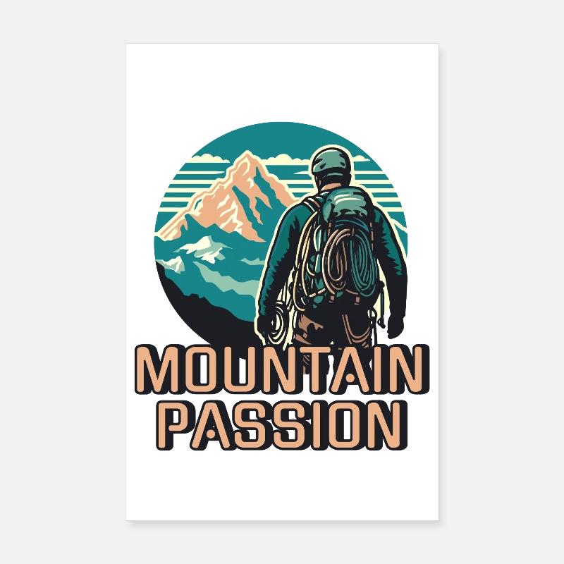 Mountain Passion Climber Poster 8" x 12" (20x30 cm)