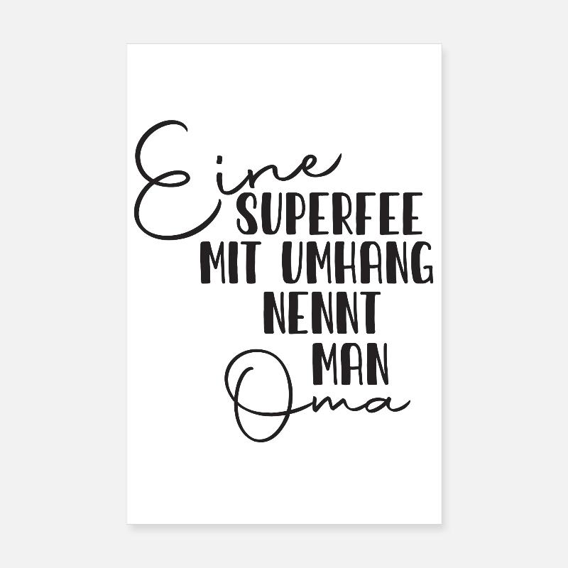 Déclaration de Granny Superfee Poster 20 x 30 cm