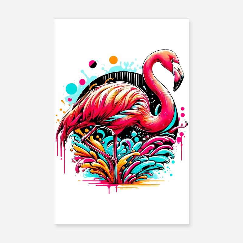 Flamingo Poster 8" x 12" (20x30 cm)