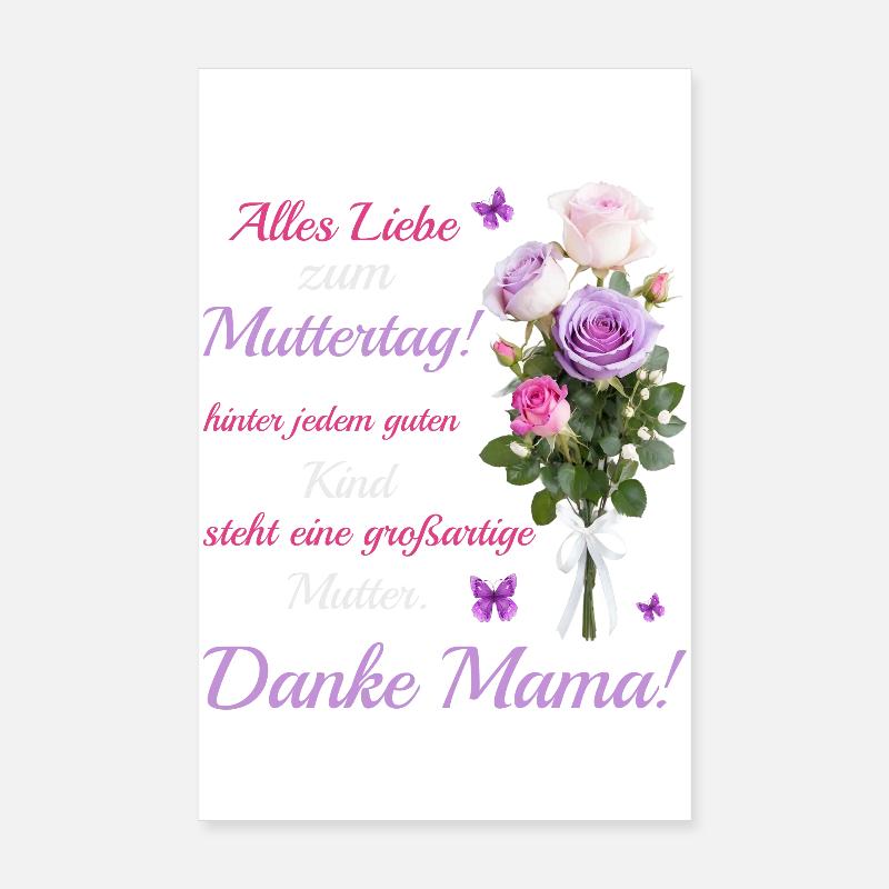 Alles liebe zum Muttertag Poster 20x30 cm