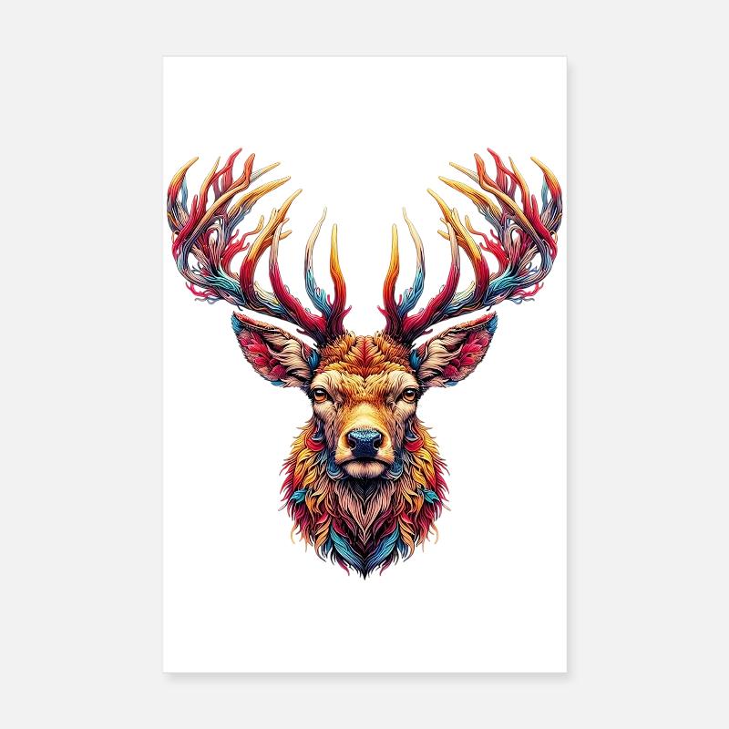 Hirsch Poster 20x30 cm