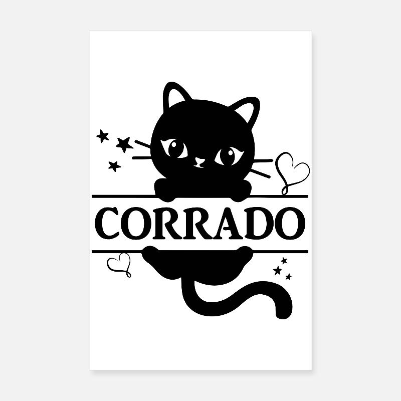 Corrado t-shirt chat chat Katze gato Poster 20 x 30 cm