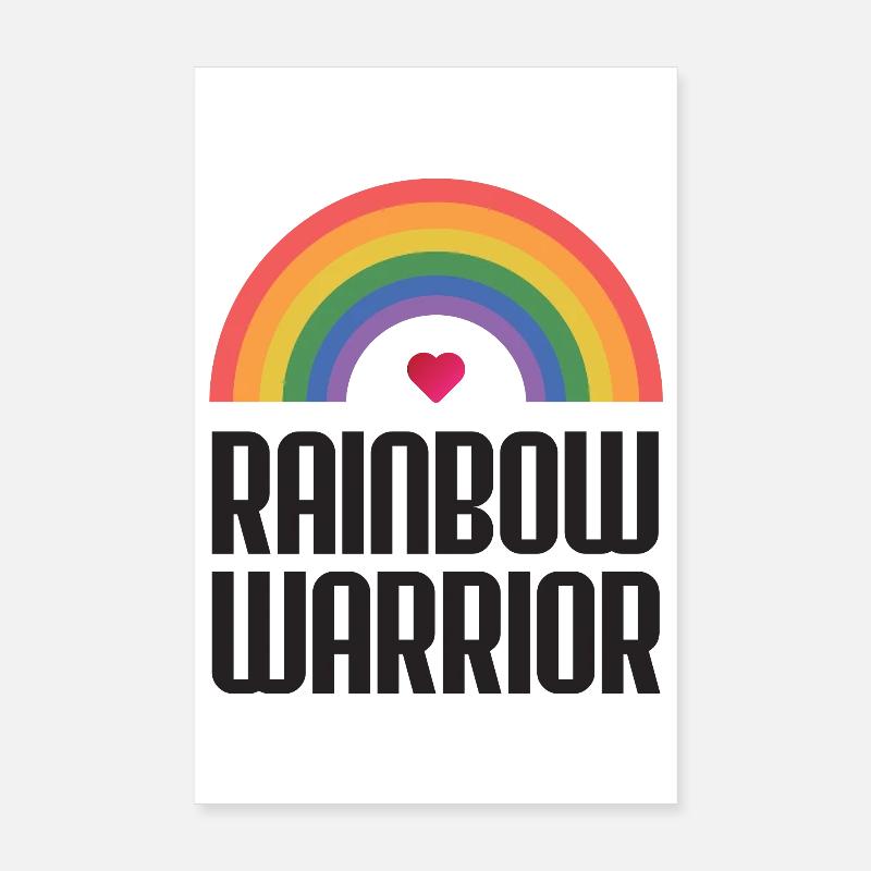 Mois de la fierté LGBTQ - Rainbow Warrior Poster 20 x 30 cm