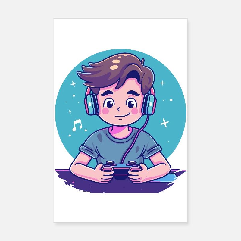 Gaming Junge Poster 20x30 cm