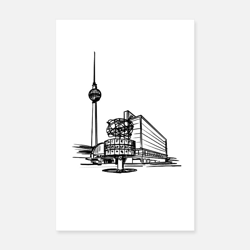 Berlin - Alex/Fernsehturm Poster 20x30 cm
