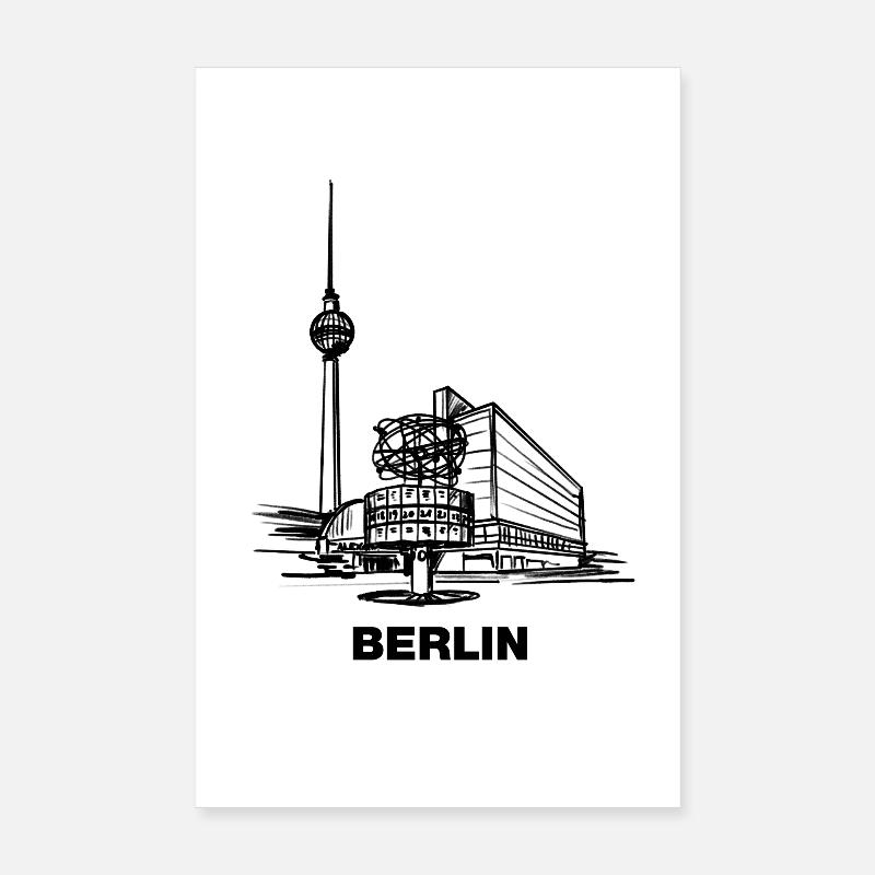 Berlin - Alex/TV Tower Poster 8" x 12" (20x30 cm)