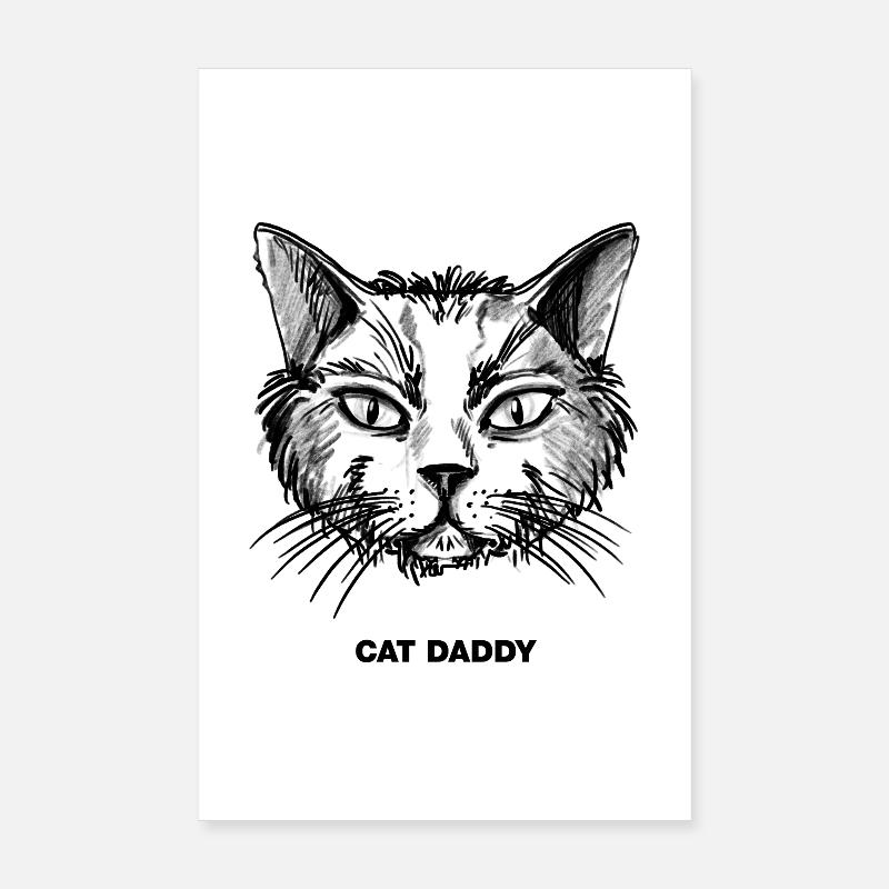 Cat Daddy Poster 8" x 12" (20x30 cm)