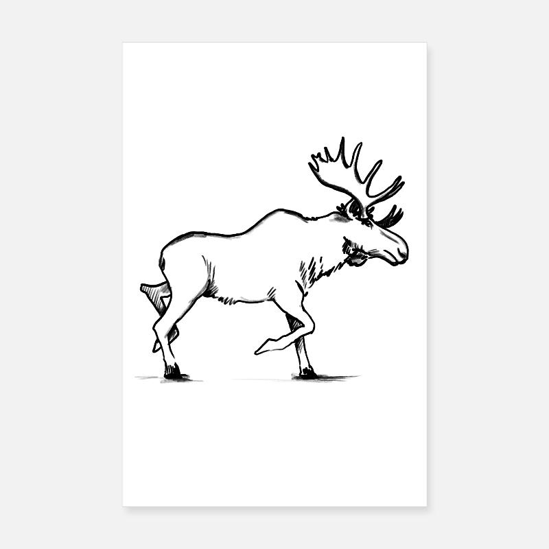 The moose Poster 8" x 12" (20x30 cm)