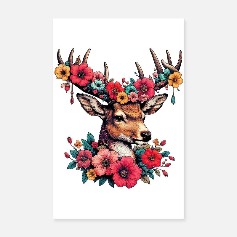 Hirsch Poster 20x30 cm