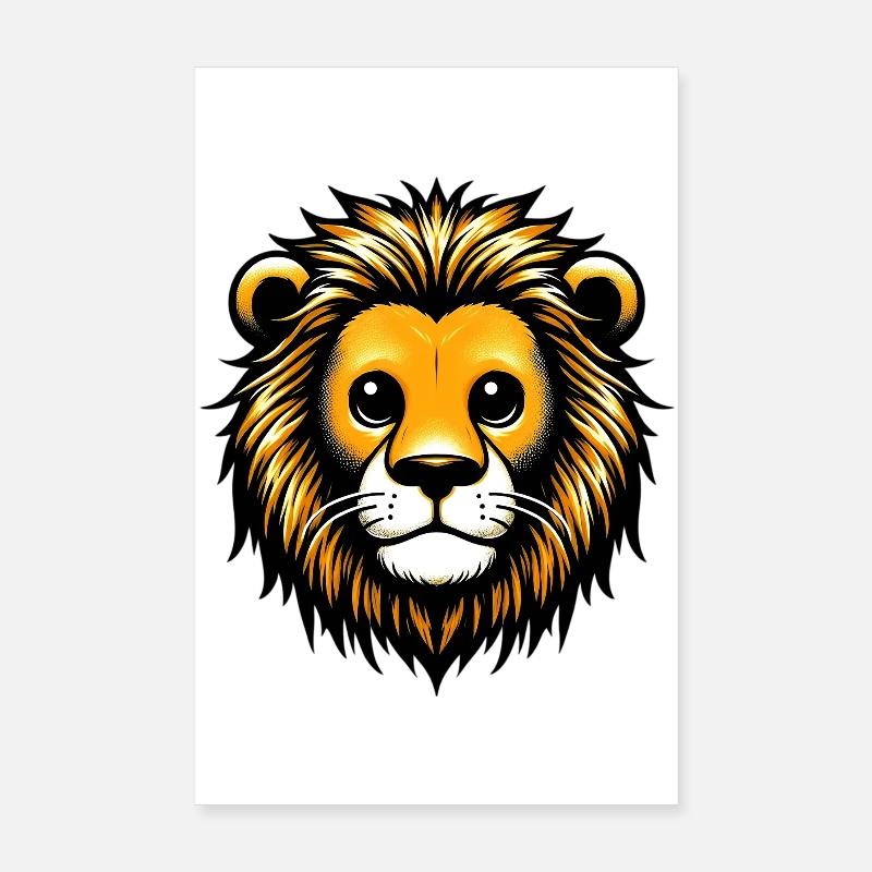 Lion Poster 20 x 30 cm