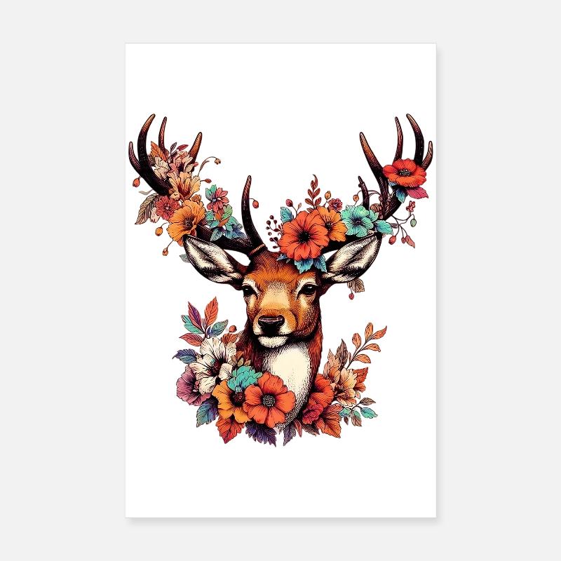 Cerf Poster 20 x 30 cm