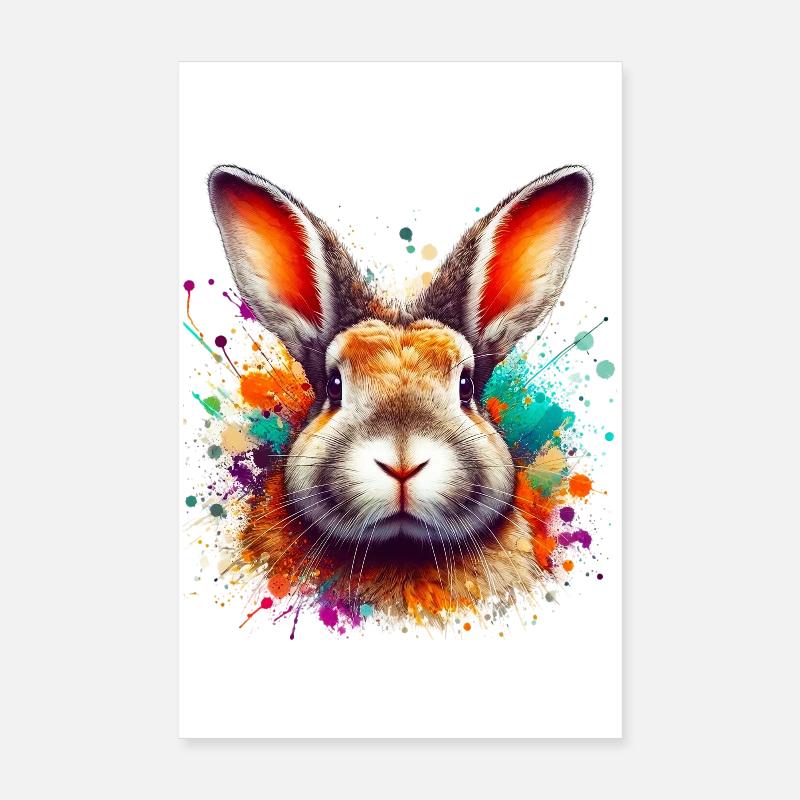 Rabbit Poster 8" x 12" (20x30 cm)