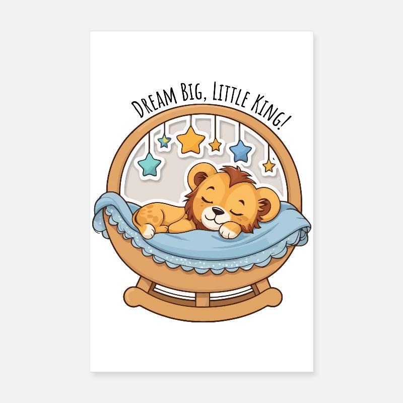 Lion dans le mobile stellaire Poster 20 x 30 cm