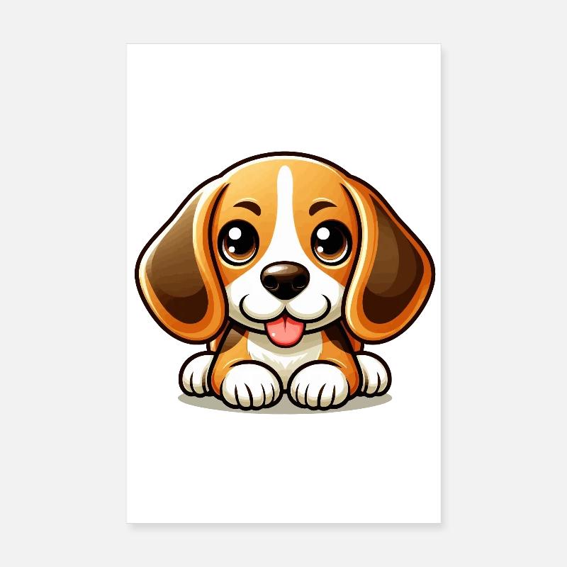 Mignon Chien Beagle Poster 20 x 30 cm