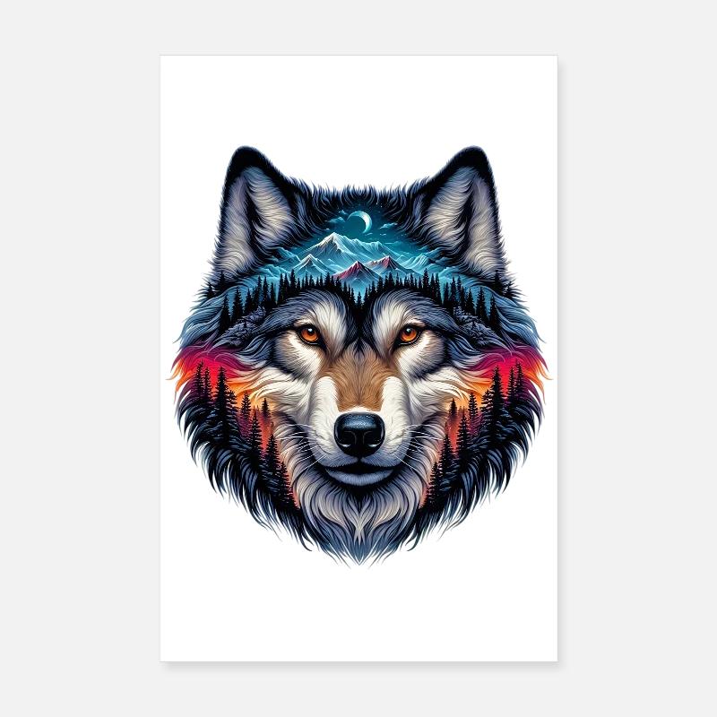Wolf Poster 20x30 cm