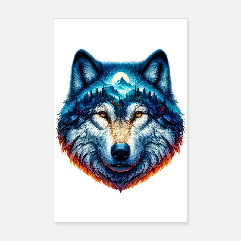 Wolf Poster 8" x 12" (20x30 cm)