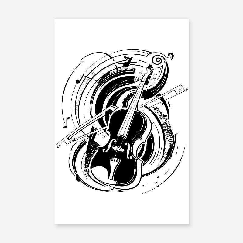 Violin Sketch Poster 8" x 12" (20x30 cm)