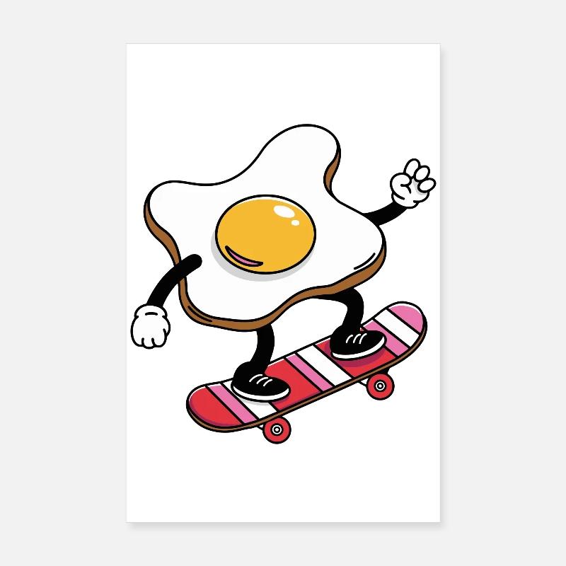 Skateboard Egg Daredevil Poster 8" x 12" (20x30 cm)