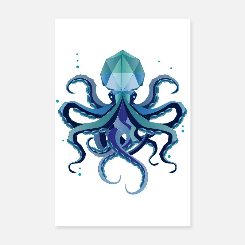 Squid – Mystical deep-sea creature Poster 8" x 12" (20x30 cm)
