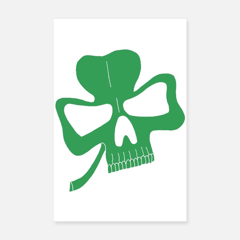 Crâne de trèfle Poster 20 x 30 cm