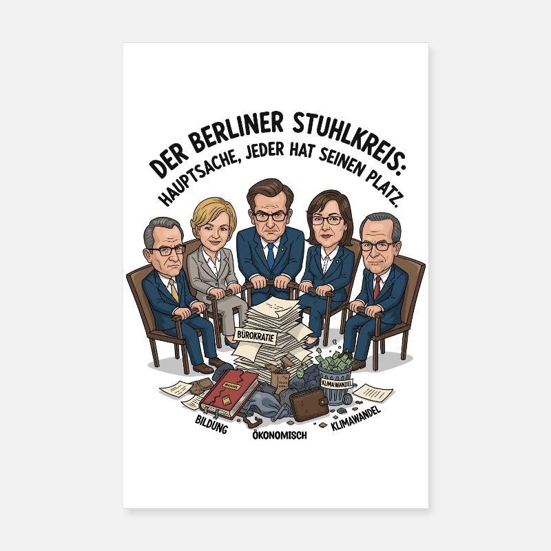 Le Cercle des Chaises de Berlin Poster 20 x 30 cm