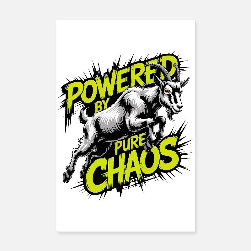 Chaos Ziege Poster 20x30 cm