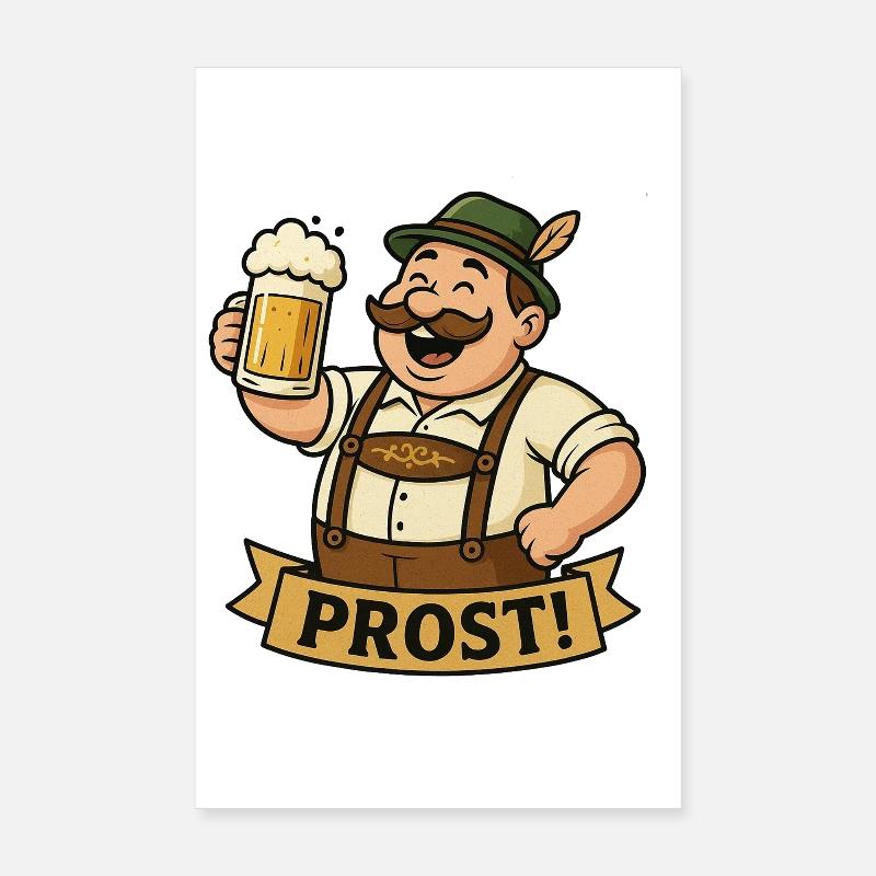 Prost Bierfreunde Poster 20x30 cm