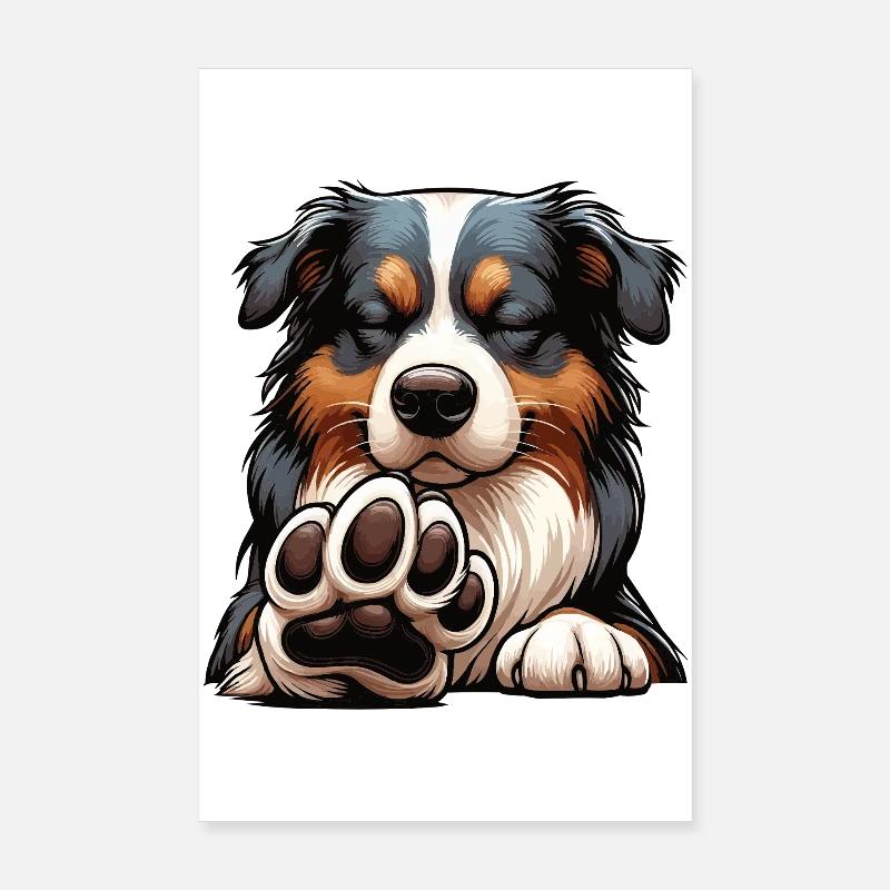 Australian Shepherd Aussie Aussie Owners Aussies Poster 8" x 12" (20x30 cm)