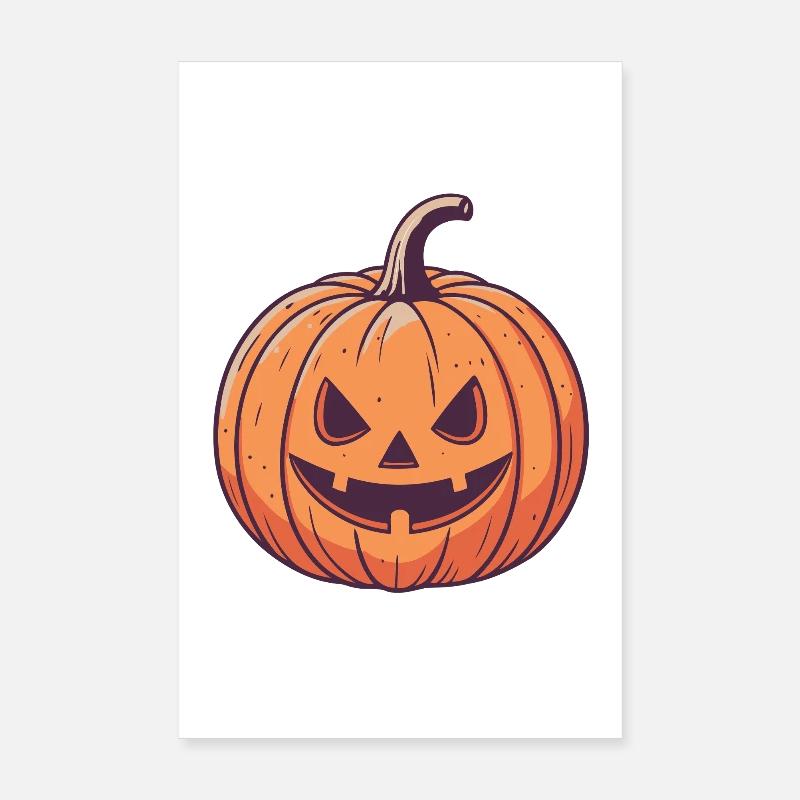 Scary jack pumpkin Poster 8" x 12" (20x30 cm)