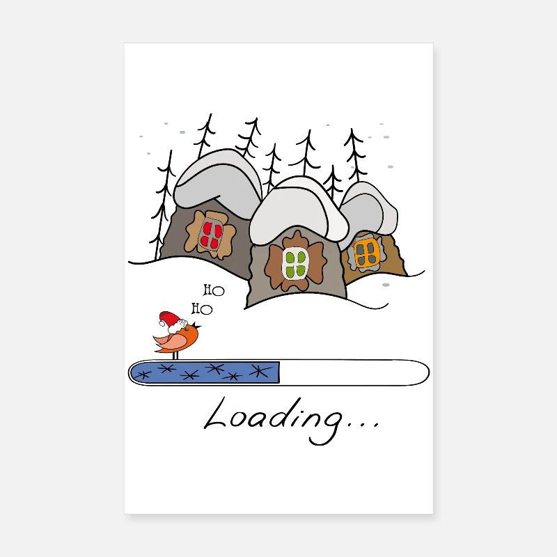 Christmas Time Loading Poster 8" x 12" (20x30 cm)