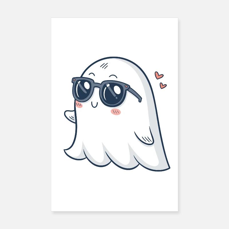 Chic Ghost Sunglasses Poster 8" x 12" (20x30 cm)