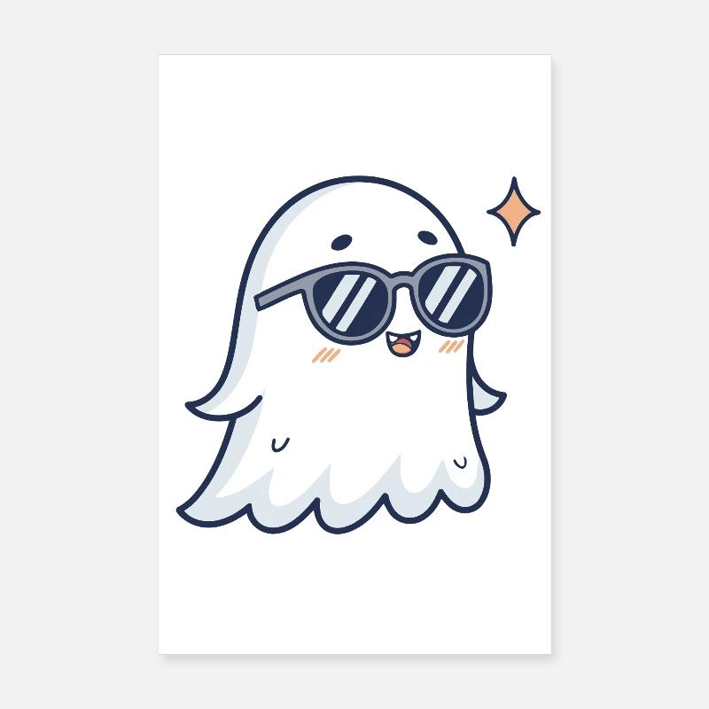 Fantôme chic aux lunettes Poster 20 x 30 cm
